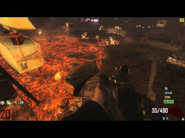 Call of Duty Black Ops 2 Zombies Town 4 Player Gameplay to Round 27