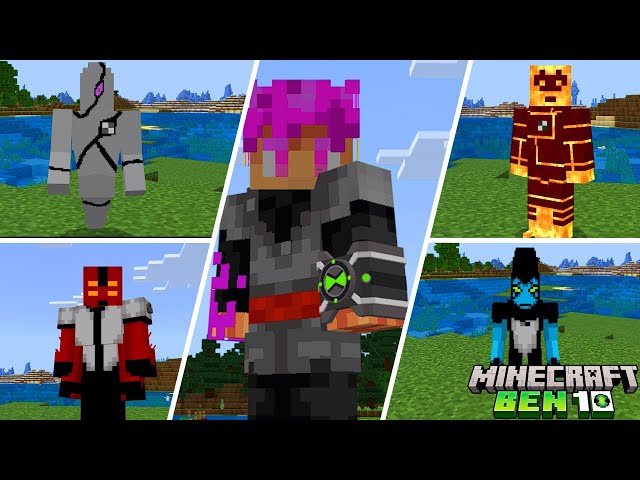 SAIU!!!NOVO MELHOR ADDON DE BEN 10 (IGUAL MOD DE PC) PARA MINECRAFT PE!!😱😱😱