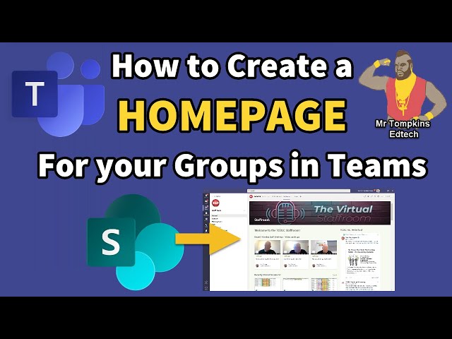 How to make a Homepage for your Microsoft Teams group / class - great for online remote learning