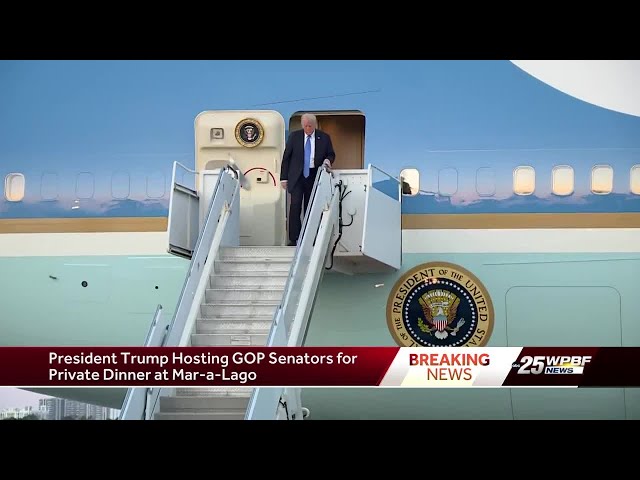 President Trump arrives at Palm Beach International Airport