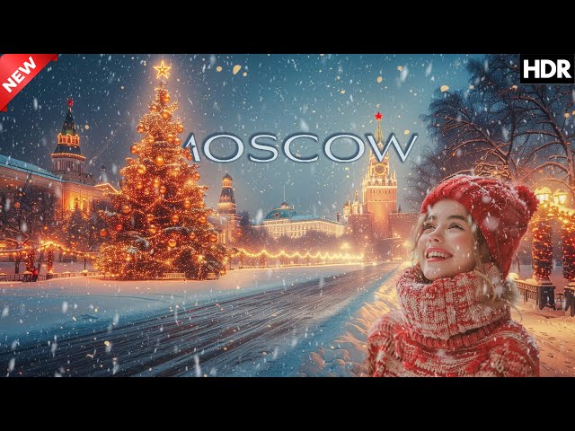 ❄️ Massive Snowfall in Moscow 🔥 Russian Christmas Magic You Can't Miss! 2025 - 4K HDR