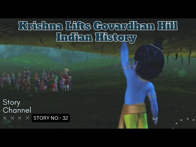 Krishna Lift Govardhan Hill - Indian History - Might Nova