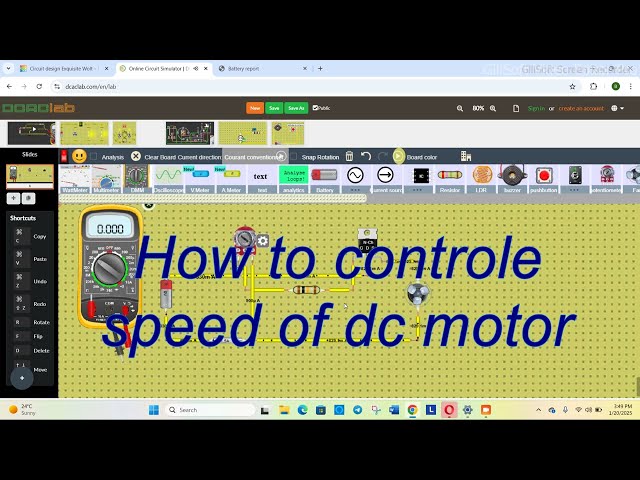 How to control dc motor by using mosfet and potentiometer in DCAC lab