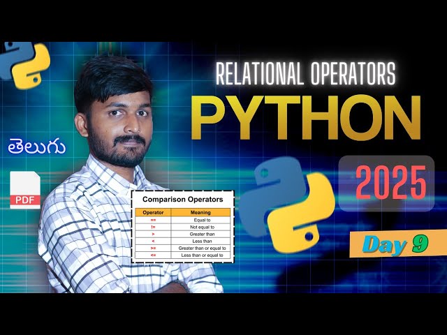 Python Relational Operators Explained! 🐍 (Day 9) | Master Python with Easy Examples!