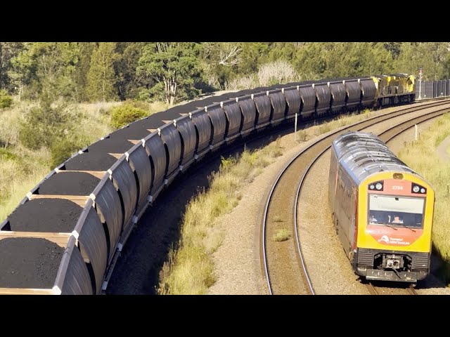 Bumper To Bumper Coal Trains Pt 1 - Hunter Railcar 2754 Heads to Singleton