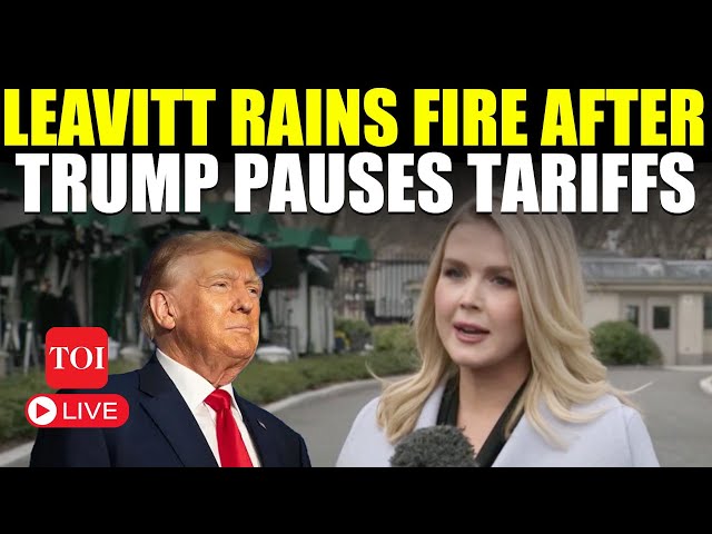 Karoline Leavitt Fiery Presser LIVE: WH Says, 'US Not Dumping Ground' After Trump Halts Tariff War