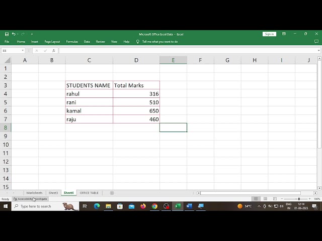 EXCEL SHEET LINKING