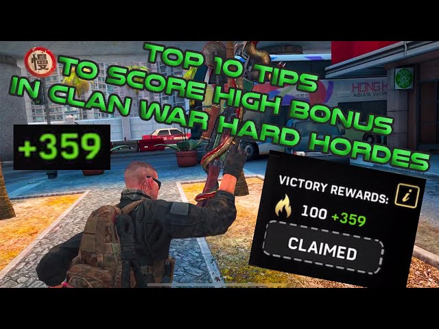 Top 10 Tips to score High Bonus in Clan War Hard Hordes! /// #LeftToSurviveVideoContest2024