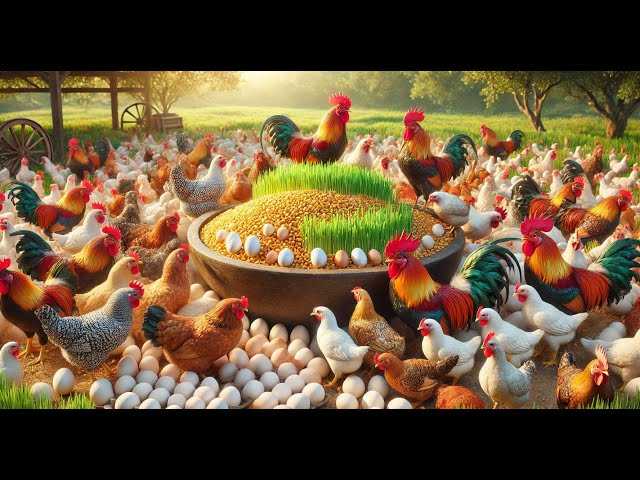 How to raise egg-laying chickens - Harvesting eggs - organic chicken feed - chicken farm.