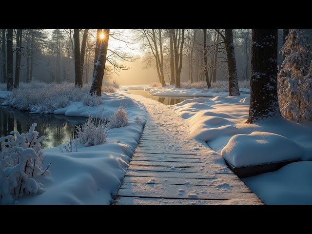 Beautiful Relaxing Music, Calm Music, Soothing Instrumental Piano❄️White Winter Peace ~ Healing