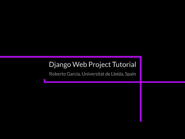 1. Django Web Project Tutorial - Introduction