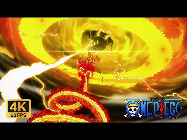 Luffy's Bajrang Gun vs Kaido's Flame Bagua (Luffy vs Kaido) | One Piece Episode 1075 [4K 60FPS]