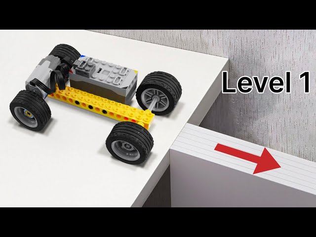 Test Lv 1 To Lv 6  LEGO CAR On a Narrow CROSS Bridge | FM Lego Technic