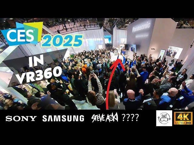 CES 2025 Tour in VR360 with New Tech from Sony. Samsung. AI, Robots and Steve Aoki! [360VR] [4K]