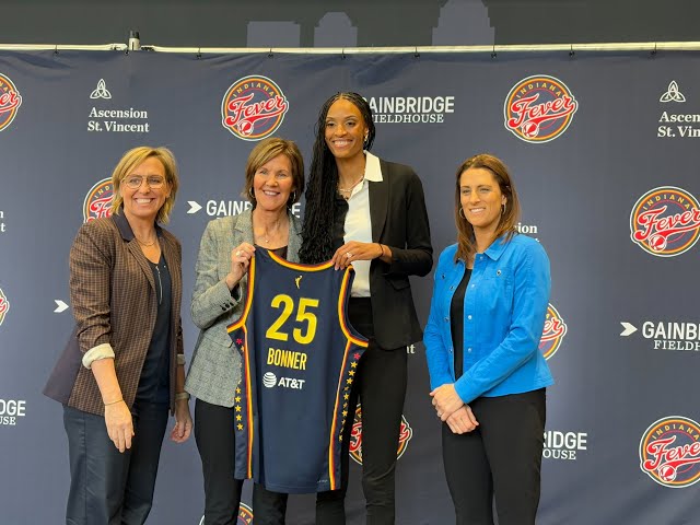 Indiana Fever press conference: DeWanna Bonner intro and Kelly Krauskopf, Amber Cox, Stephanie White