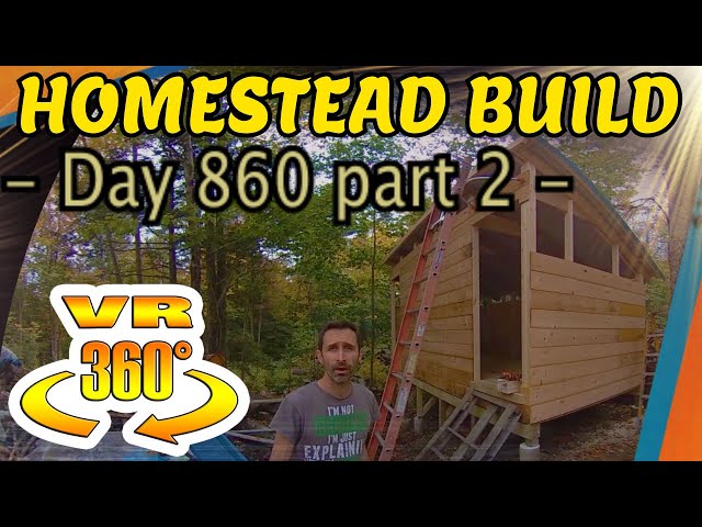 Homestead Building - Flashing on Firewood Shed, Ladder Max Ladder Tool