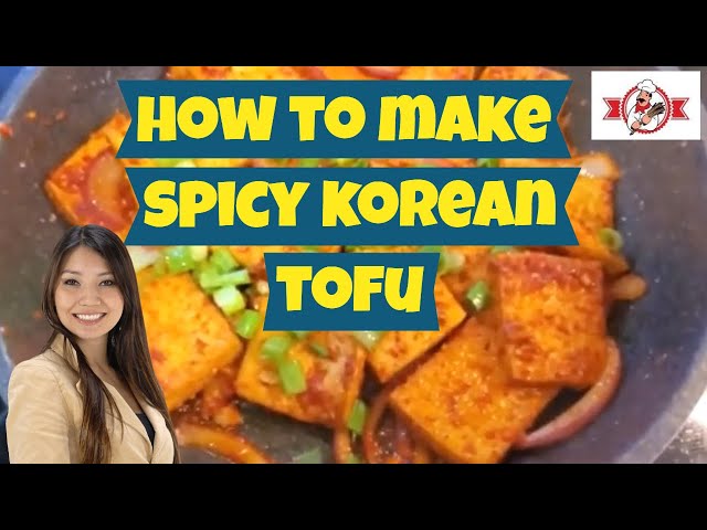 How To Cook Spicy Korean Tofu - Easy Pan Fried Vegetarian Recipe -