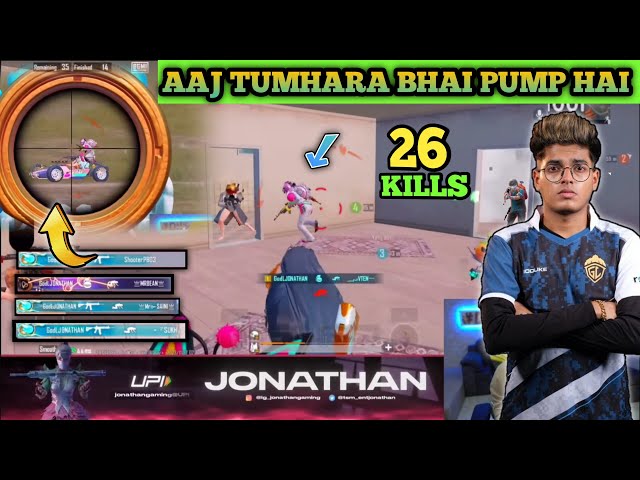 26 KILLS 😍 | JONATHAN NEW BEST AGRESSIVE GAMEPLAY | JONATHAN GAMING #jonathangaming #bgmi