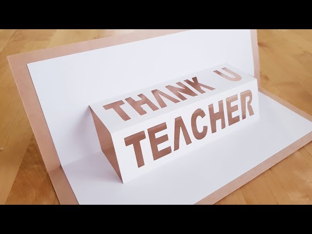 Thank You Teacher Pop up Card for Teacher's Day