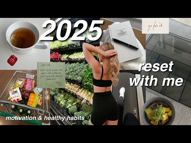 RESET for 2025 🛒 cleaning, grocery shopping, healthy habits, vision board! *motivating*