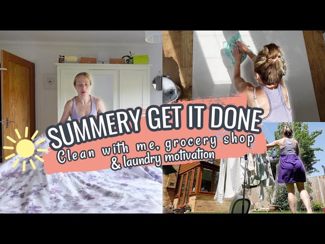 PRODUCTIVE CLEAN WITH ME SUMMER 2022 Pre Holiday Get It Done:Food Shop,Cleaning & Laundry Motivation