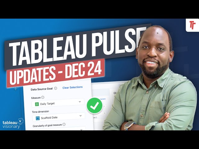 Tableau Pulse Latest Updates Jan 2025 | Goals, offsets, sorting, grouping and more