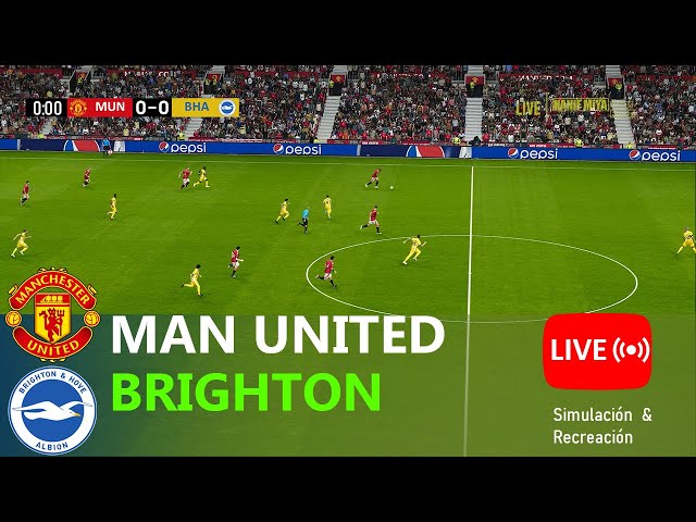 LIVE Manchester United vs Brighton | Premier League 2025 Full Match - Video Game Simulation