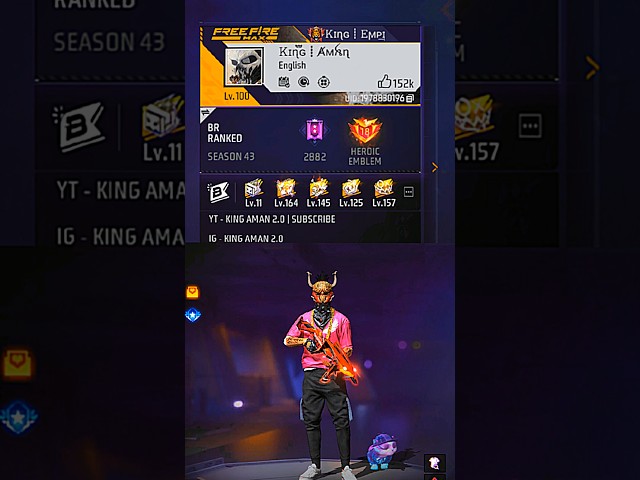 100 Level Player Profile Uid 🔥#freefire #100levelplayer #profile #tarending #shorts