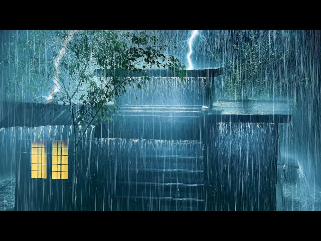 All You Need To Fall Asleep Fast, Sleep Instantly | Strong Rainstorm on Tin Roof & Intense Thunder