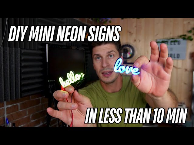 How to make a Mini Neon Style Sign with 3D Printing - Tutorial DIY