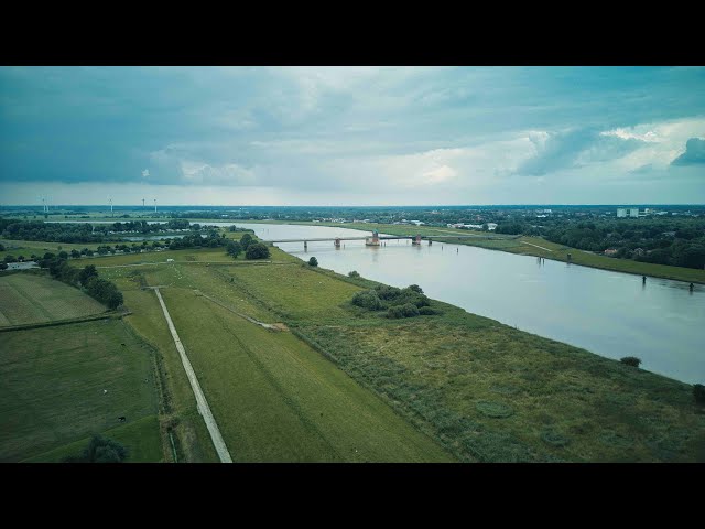 Flying over the Ems river near Leer | DJI Mini 4 Pro |