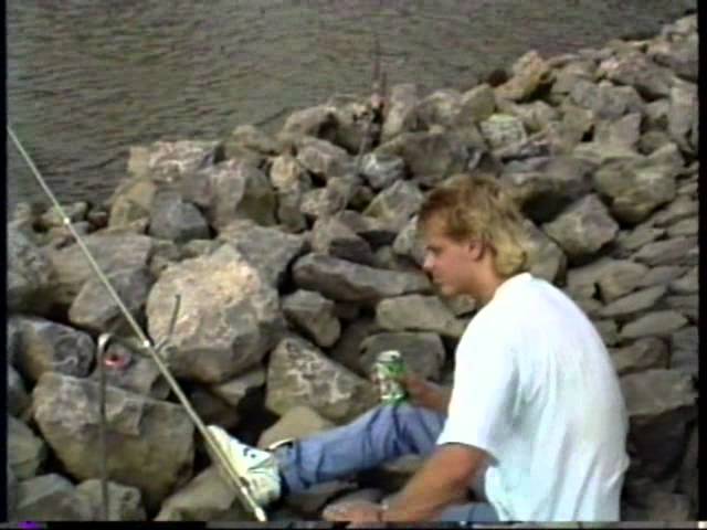 Vissen in de Lek bij Schoonhoven Zomer 1990