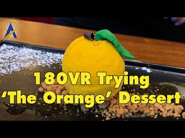 VR180 3D - Trying 'The Orange' Dessert at Wolfgang Puck Bar & Grill