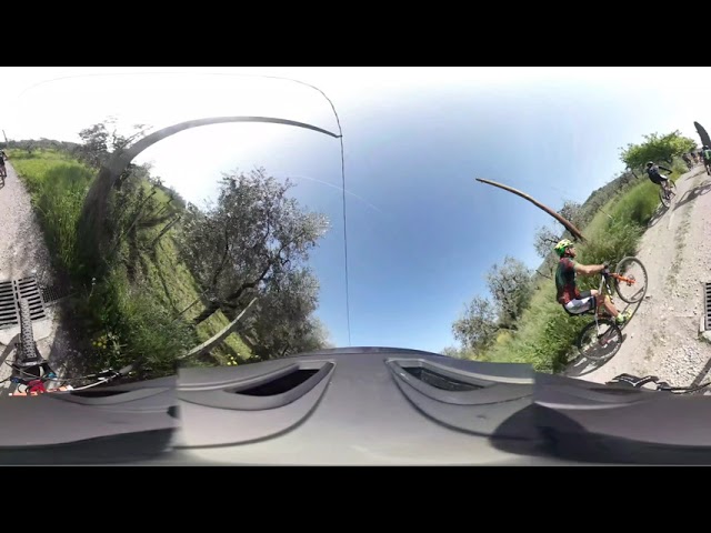 Colli della Sabina 2019 POV Dalla partenza a        uncut 360 VR - Pe prati mtb roma