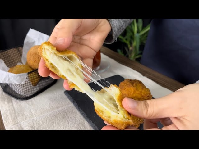 KOLAY ve LEZZETLİ tarif arıyorsanız/peynirli patates topları/#asmr #patates