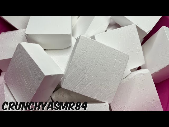 32 Fresh Plain White Chalk Crush | Oddly Satisfying | ASMR | Sleep Aid