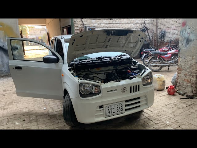 Suzuki alto throttle body and England wash plug change oil filter air filter and engine oil change