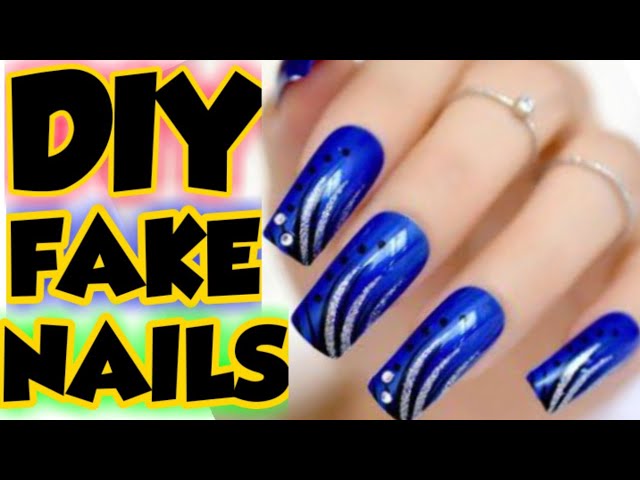 HOW TO MAKE FAKE NAILS WITHOUT NAIL GLUE /DIY FAKE NAILS/HOMEMADE FAKE NAILS/MAKE FAKE NAILS AT HOME