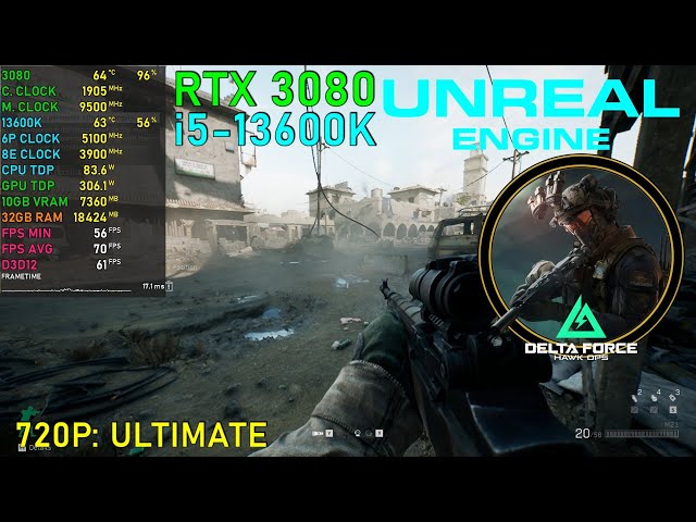 Delta Force Black Hawk Down: RTX 3080 - 13600K | Ultimate - 720P