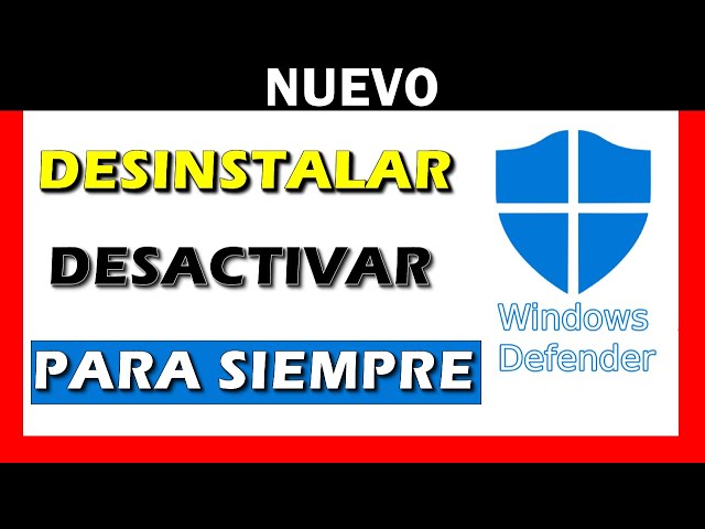 ✅ Cómo DESACTIVAR o  QUITAR Windows DEFENDER en Windows 11,10,8 🔴 (Antimalware Service Executable)