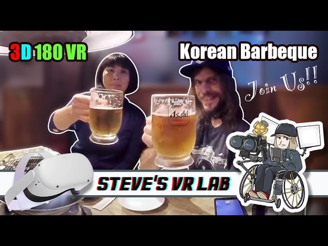 3d 180 VR 4k Join my wife and I for dinner at a Korean BBQ!