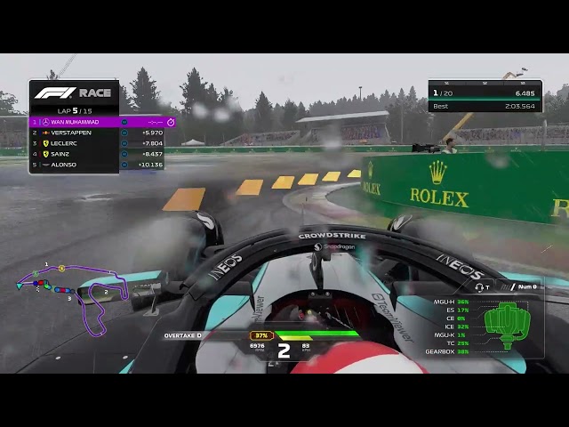 F1 24 Driver Career Episode 22 - Belgian GP with Mercedes: First Wet Race