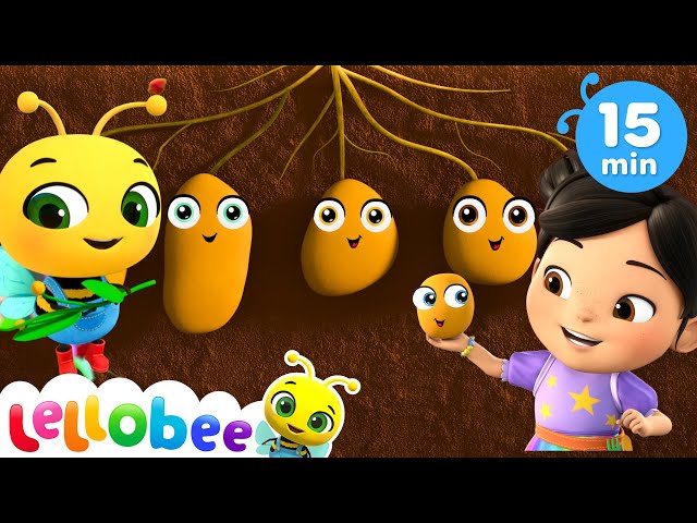 NEW | 🥔 Veggie Patch Singalong 🥔 | Lellobee City Farm | Songs and Cartoons | Best Videos for Babies