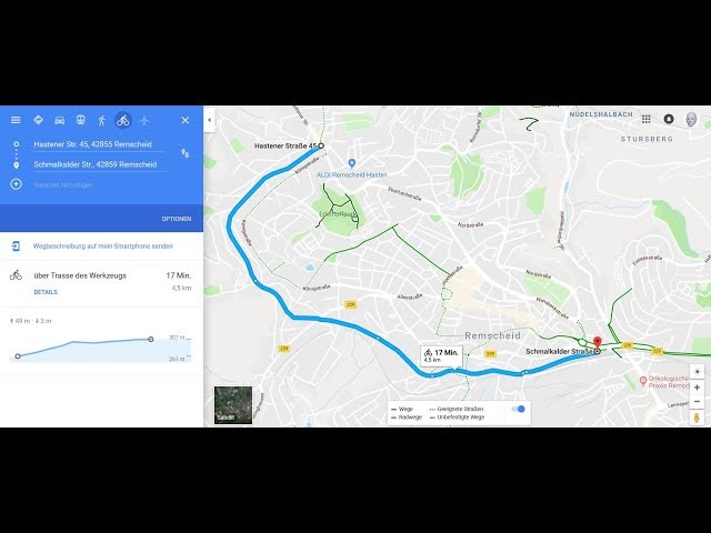 4,5 km, 360°-Video,  Remscheider Trasse des Werkzeugs, Bindeglied zwischen Balkan- und Sambatrasser