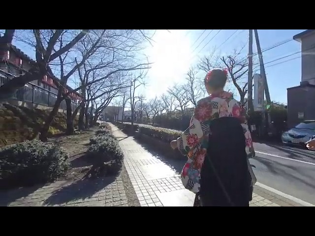 VR180/3D NANA-chan's shooting of a female hakama at KOGA Part1