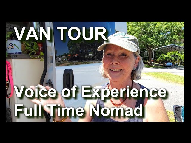 VAN TOUR, Fulltime nomad's Ram Promaster 2500.  She's been on the road for two years.