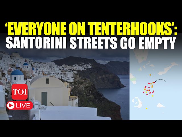 LIVE Santorini Streets Empty After Days Of Tremors | Santorini Earthquake Latest Update | Watch Live