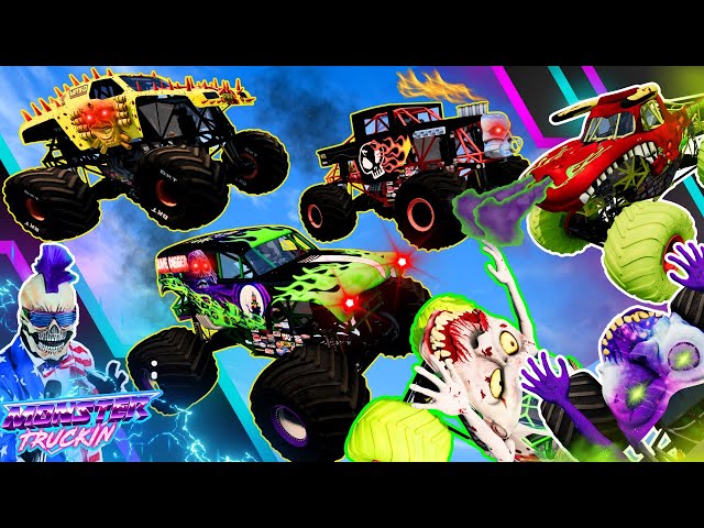 Monster Jam INSANE Racing, Freestyle and High Speed Jumps #74 | BeamNG Drive | Grave Digger