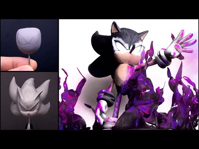 Create Dark Sonic with Clay / Sonic X / Sonic the hedgehog [kiArt]