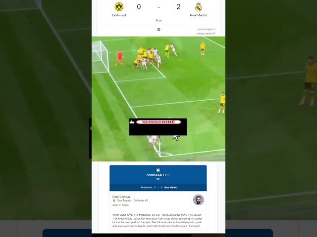 No.1 Dani Carvajal Goal ~ Borussia Dortmund vs Real Madrid CF